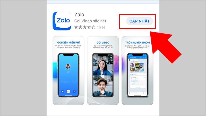 Cập nhật Zalo